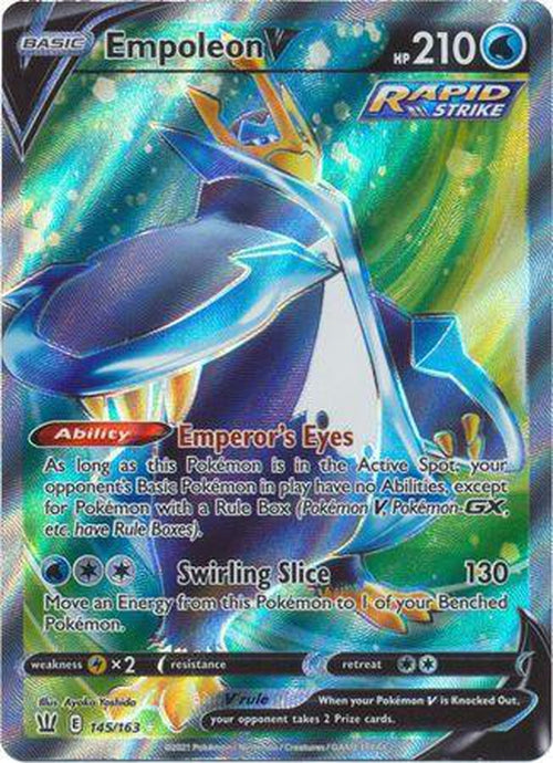 FULL ART Empoleon V - 145/163 - Ultra Rare - Battle Styles-Cherry Collectables