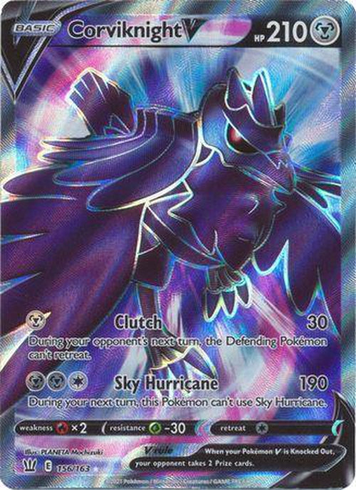 FULL ART Corviknight V - 156/163 - Ultra Rare - Battle Styles-Cherry Collectables