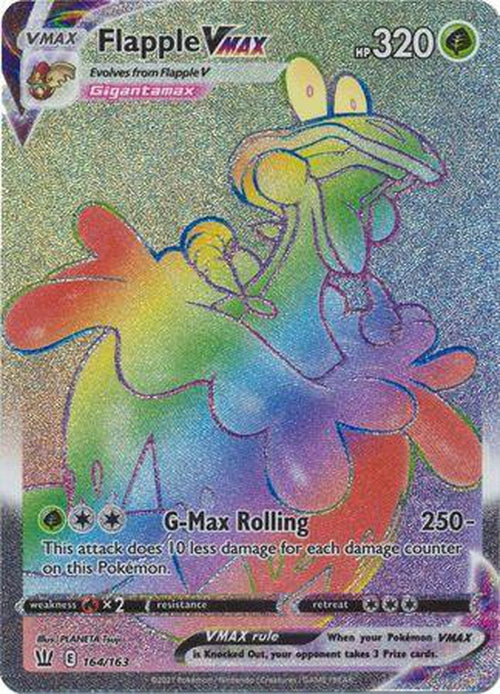 HYPER RARE Flapple VMAX - 164/163 - Battle Styles-Cherry Collectables