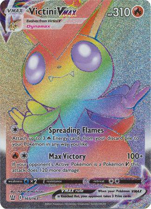HYPER RARE Victini VMAX - 165/163 - Battle Styles-Cherry Collectables
