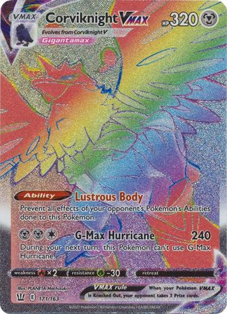 HYPER RARE Corviknight VMAX - 171/163 - Battle Styles-Cherry Collectables