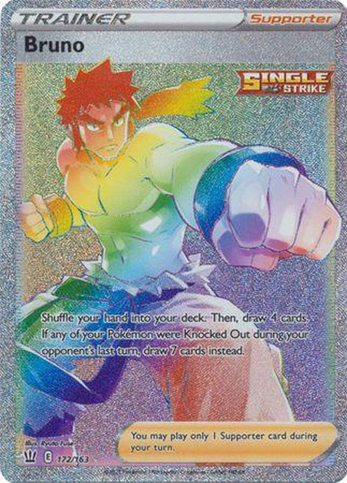 HYPER RARE Bruno - 172/163 - Battle Styles-Cherry Collectables