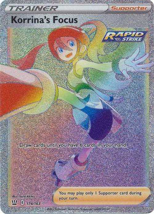 HYPER RARE Korrina's Focus - 174/163 - Battle Styles-Cherry Collectables