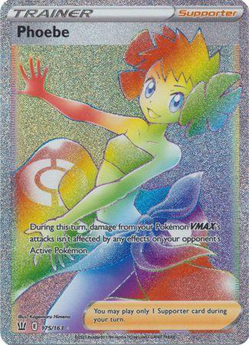 HYPER RARE Phoebe - 175/163 - Battle Styles-Cherry Collectables