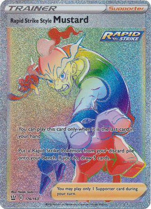 HYPER RARE Rapid Strike Style Mustard - 176/163 - Battle Styles-Cherry Collectables