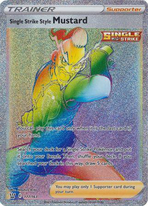 HYPER RARE Single Strike Style Mustard - 177/163 - Battle Styles-Cherry Collectables