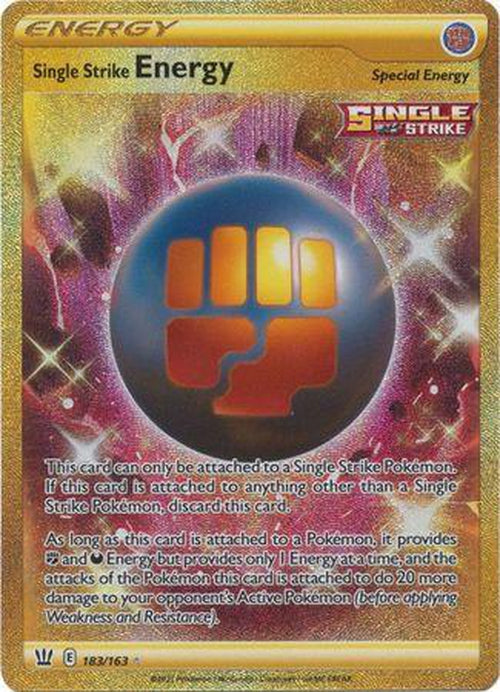 Single Strike Energy - 183/163 - Secret Rare - Battle Styles-Cherry Collectables