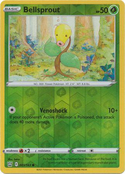 Bellsprout - 1/163 - Reverse Holo Battle Styles-Cherry Collectables