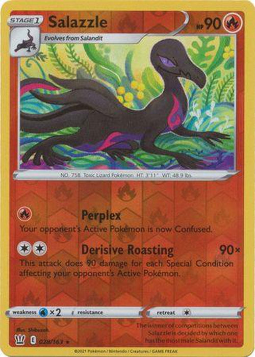 Salazzle - 28/163 - Reverse Holo Battle Styles-Cherry Collectables