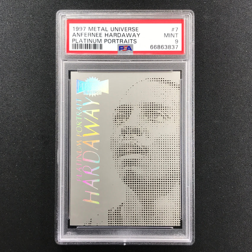 1997-98 Metal Universe Anfernee Hardaway Platinum Portraits Ssp No 7 PSA 9 837