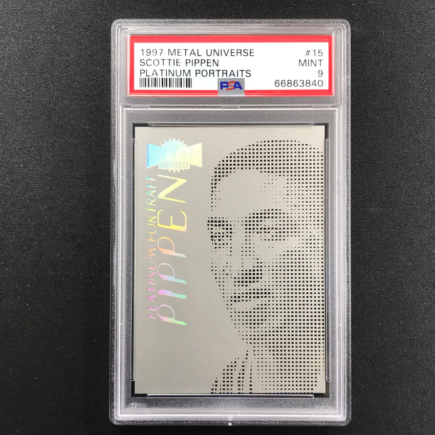 1997-98 Metal Universe Scottie Pippen Platinum Portraits Ssp No 15 PSA 9 840