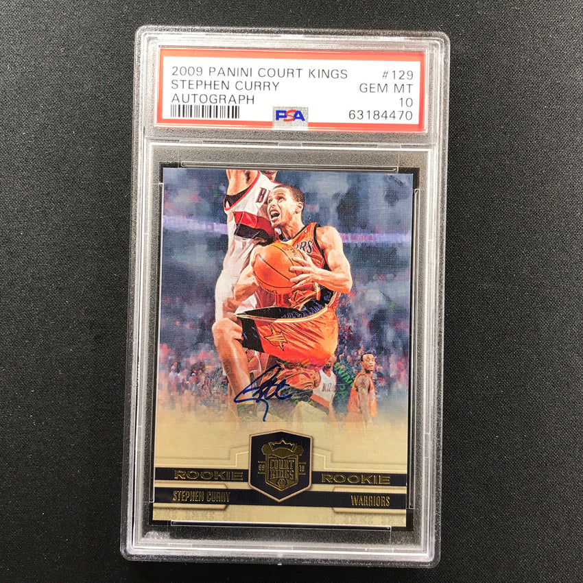 2009-10 Court Kings Stephen Curry Rookie Auto 217/649 PSA 10 470