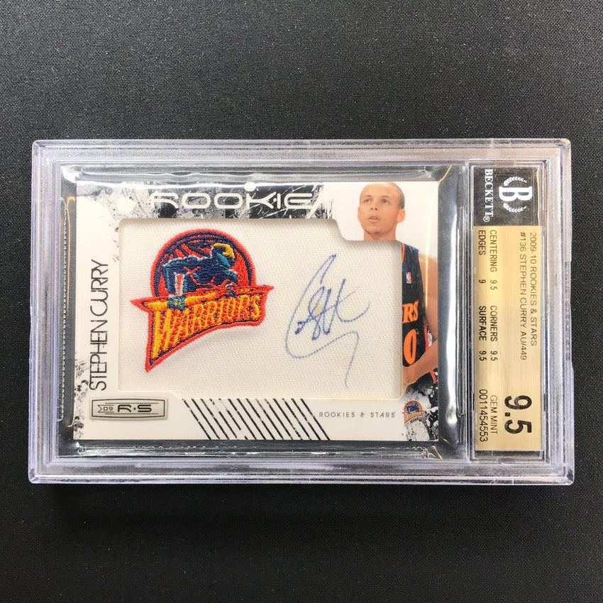 2009-10 Rookies And Stars Stephen Curry Rookie Auto 406/449 BGS 9.5/9