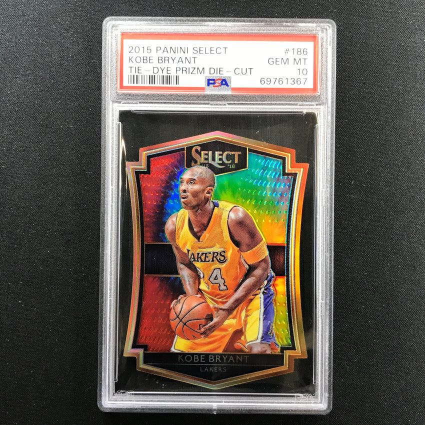 2015-16 Select Kobe Bryant Premier Level Tie-dye Die-cut 17/25 PSA 10 367