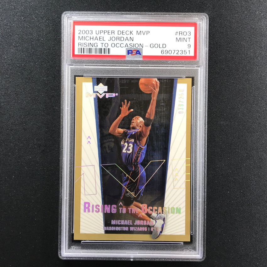 2003-04 Mvp Michael Jordan Rising To The Occasion Gold 39/250 PSA 9 351