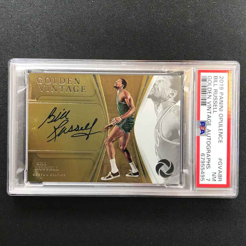 2019-20 Opulence Bill Russell Golden Vintage Auto 49/49 PSA 7 495