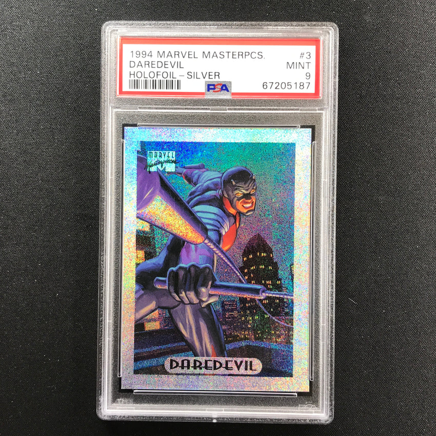 1994 Marvel Masterpieces Daredevil Holofoil Silver No 3 Psa 9 187