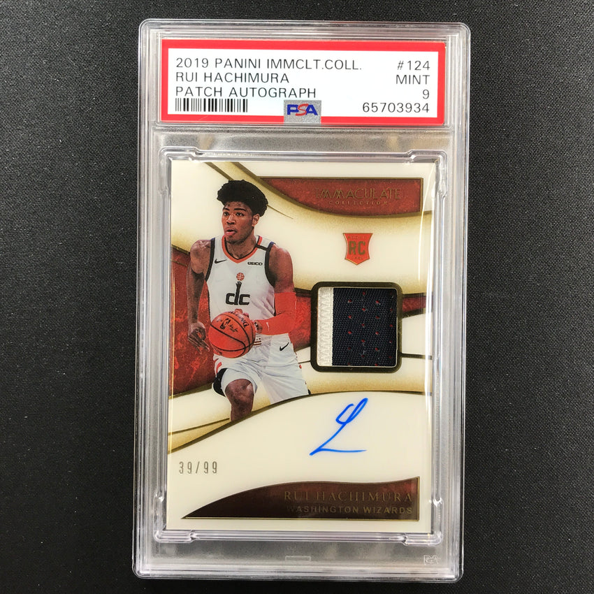 2019-20 Immaculate Rui Hachimura Rookie Patch Auto 39/99 PSA 9 934