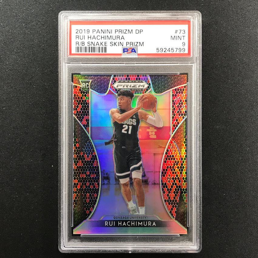 2019-20 Prizm Draft Picks Rui Hachimura Rookie Snake Skin Ssp No 73 PSA 9 799