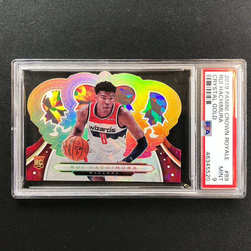 2019-20 Crown Royale Rui Hachimura Rookie Crystal Gold Die-cut 8/10 Psa 9 520