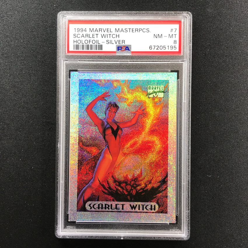 1994 Marvel Masterpieces Scarlet Witch Holofoil Silver No 7 PSA 8 195