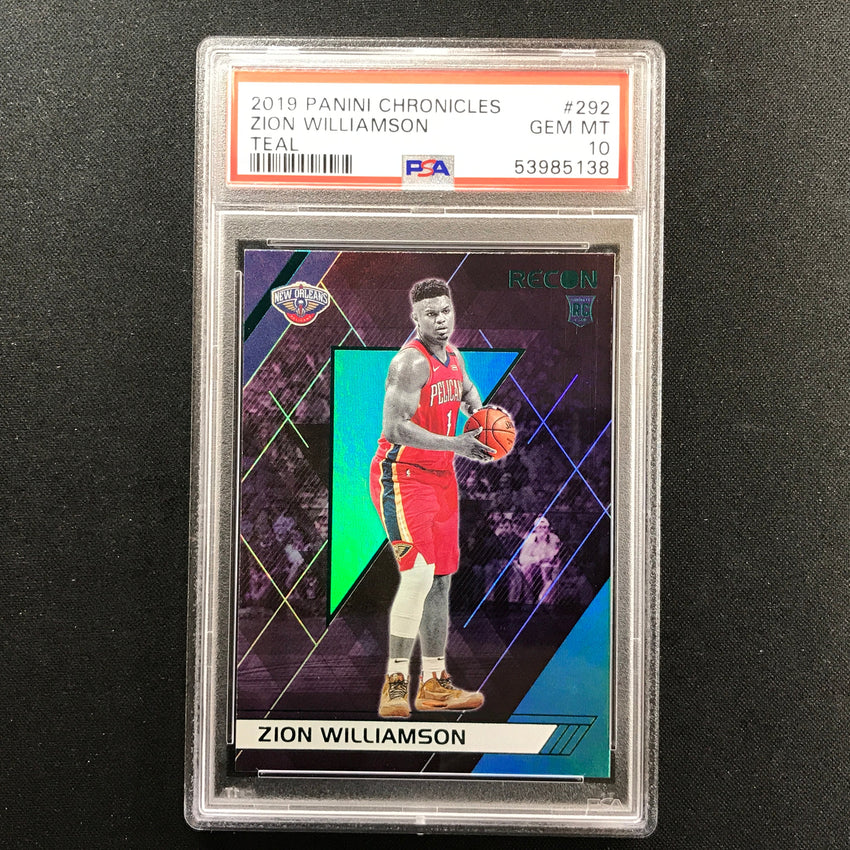 2019-20 Chronicles Zion Williamson Recon Rookie Teal No 292 Psa 10 138