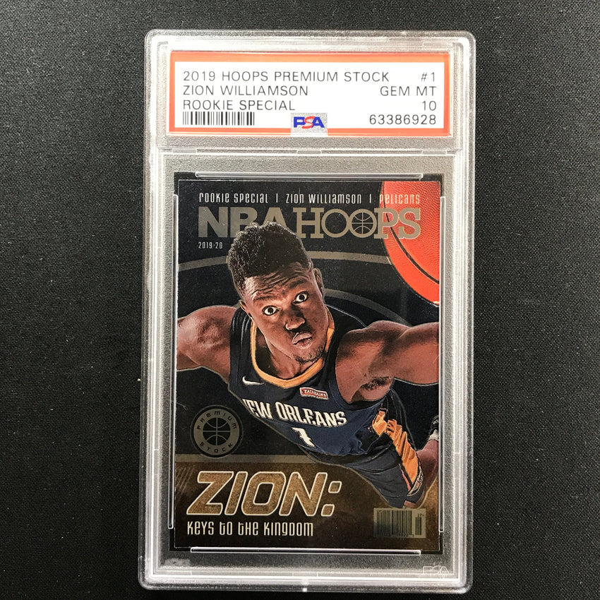 2019-20 Hoops Premium Zion Williamson Rookie Special Base No 1 PSA 10 928