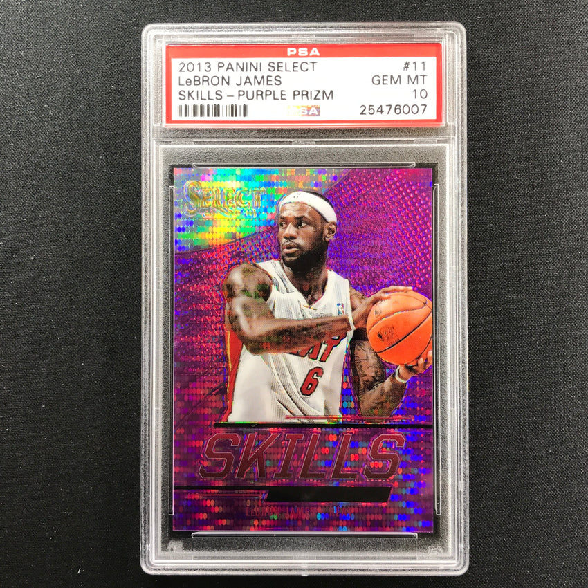 2013-14 Select Lebron James Skills Purple Prizm 39/99 PSA 10 007