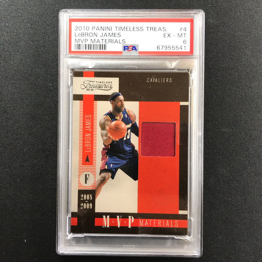 2010-11 Timeless Treasures Lebron James Mvp Materials Jersey 74/99 PSA 6 541