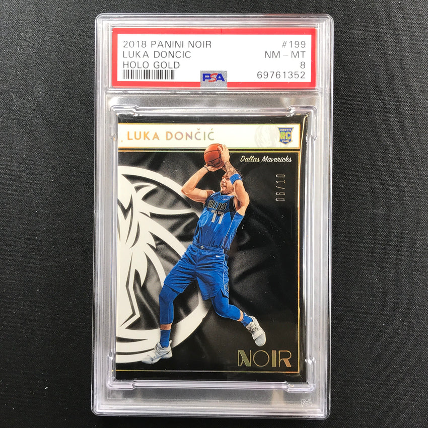 2018-19 Noir LUKA DONCIC Icon Edition Rookie Holo Gold 6/10 PSA 8