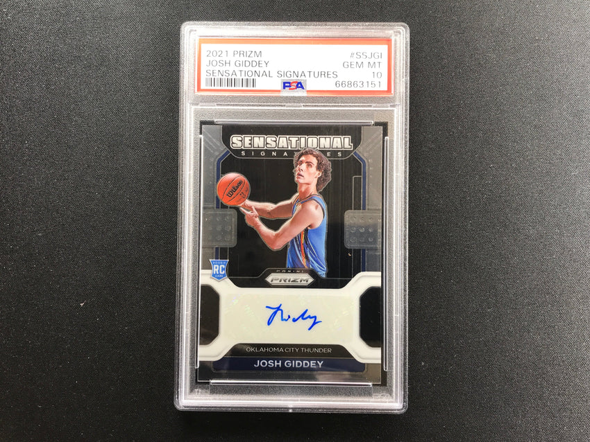 2021-22 Prizm Josh Giddey Sensational Rookie Auto Base No Jgi PSA 10 151