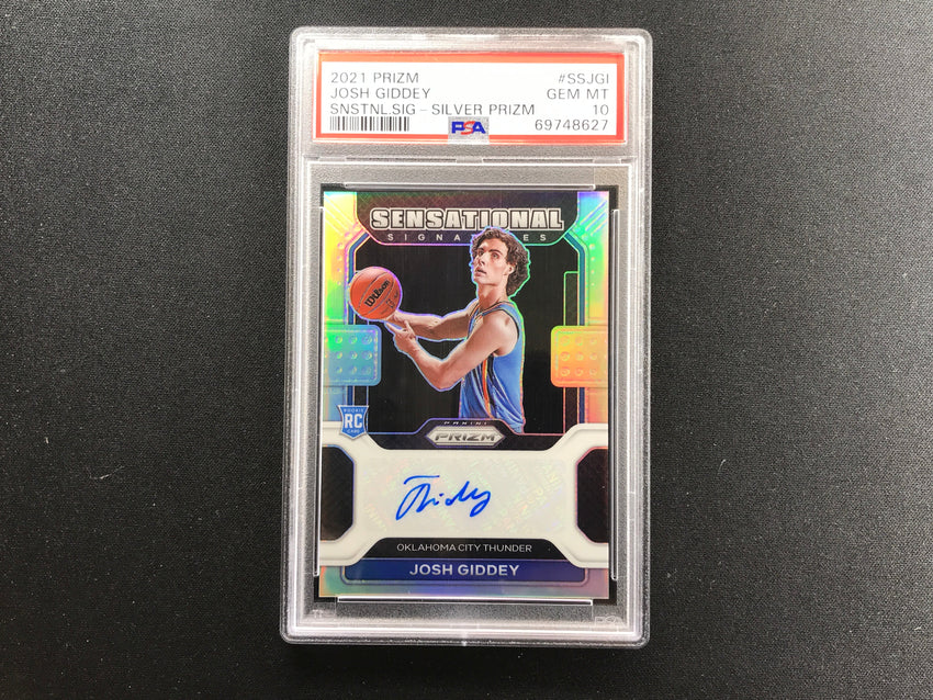 2021-22 Prizm Josh Giddey Sensational Rookie Auto Silver No Jgi PSA 10 627
