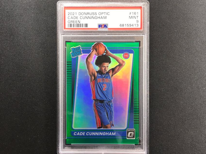 2021-22 Donruss Optic Cade Cunningham Rated Rookie Green 4/5 PSA 9 413