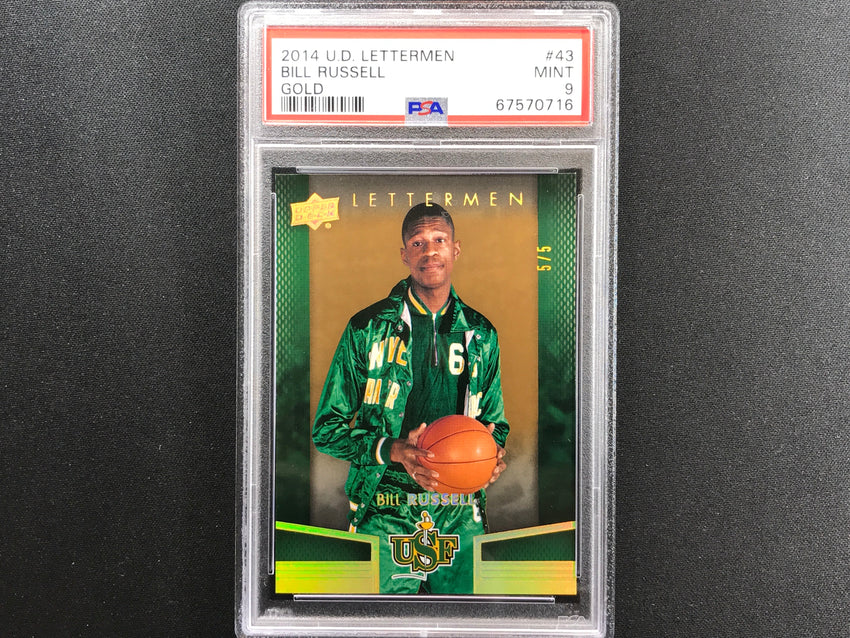 2014-15 Lettermen Bill Russell Gold 5/5 PSA 9 716
