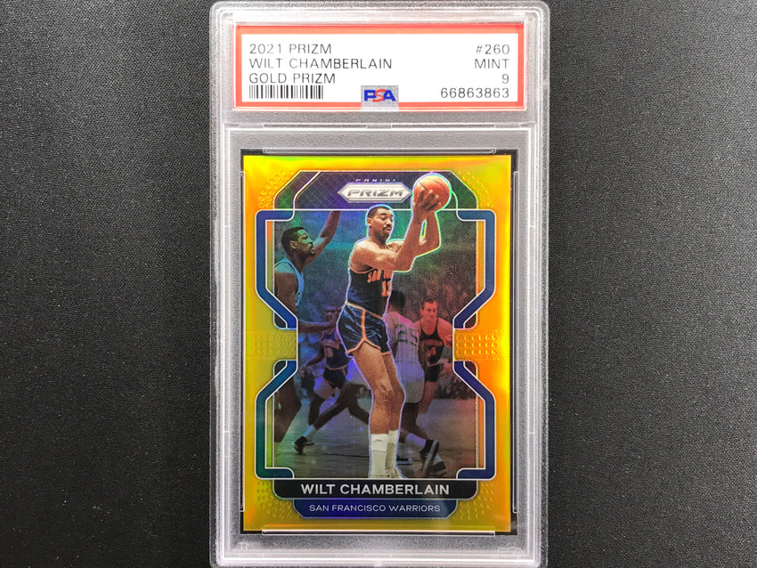 2021-22 Prizm Wilt Chamberlain Gold Prizm 2/10 Psa 9 863