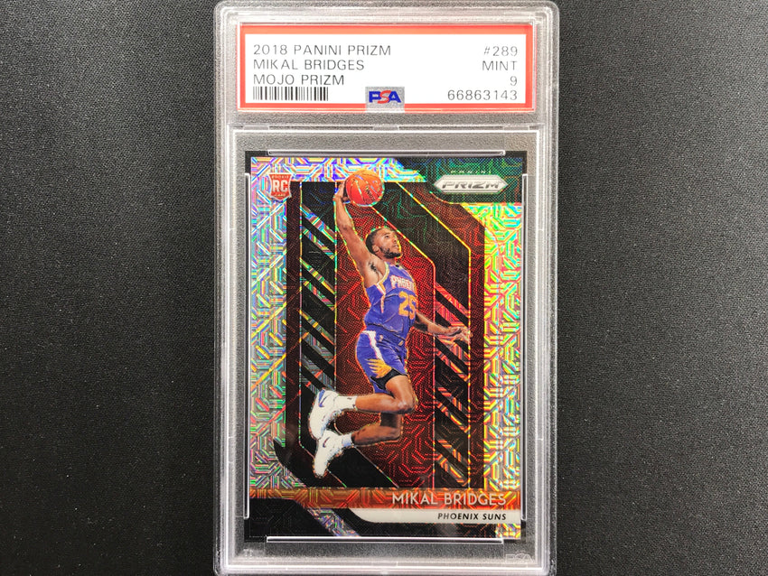 2018-19 Prizm Mikal Bridges Rookie Mojo Prizm 3/25 PSA 9 143