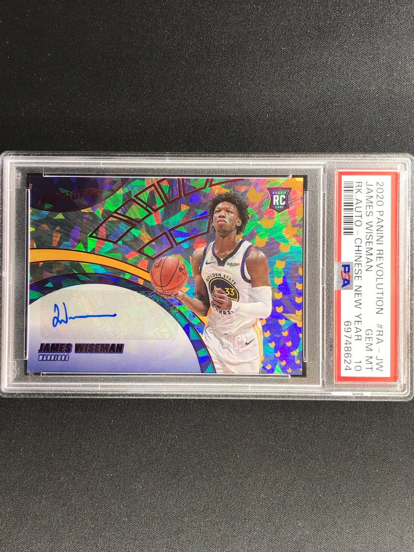 2020-21 Revolution James Wiseman Rookie Auto Chinese New Year 19/33 PSA 10 624