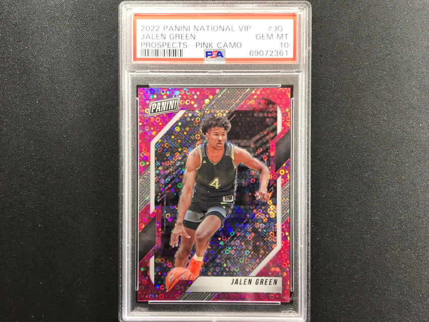 2021-22 National Vip Jalen Green Rookie Prospects Pink Camo 6/50 PSA 10 361