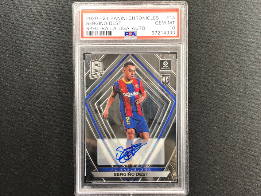 2020-21 Chronicles Laliga Sergino Dest Spectra Rookie Auto Base 322/380 Psa 10