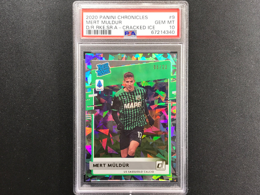 2020-21 Chronicles Serie A Mert Muldur Donruss Rookie Cracked Ice 6/23 PSA 10