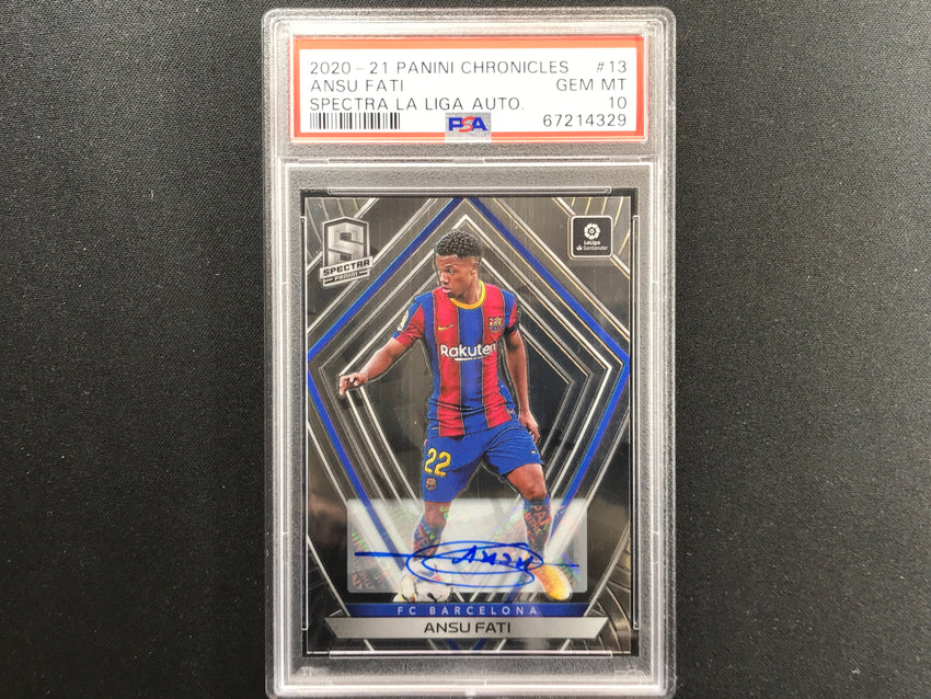 2020-21 Chronicles Laliga Ansu Fati Spectra Auto Base 130/188 PSA 10 329