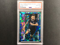 2021-22 Merlin Heritage 97 Ucl Lionel Messi Cracked Ice Blue 16/49 PSA 10 Pop 1