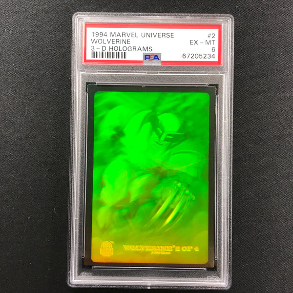 1994 Marvel Universe Wolverine 3-d Holograms No 2 Psa 6 234 – Cherry  Collectables