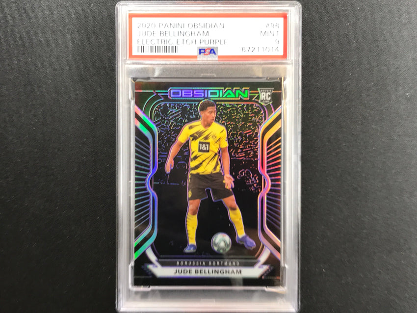 2020-21 Obsidian Jude Bellingham Rookie Electric Etch Purple 31/75 Psa 9 014