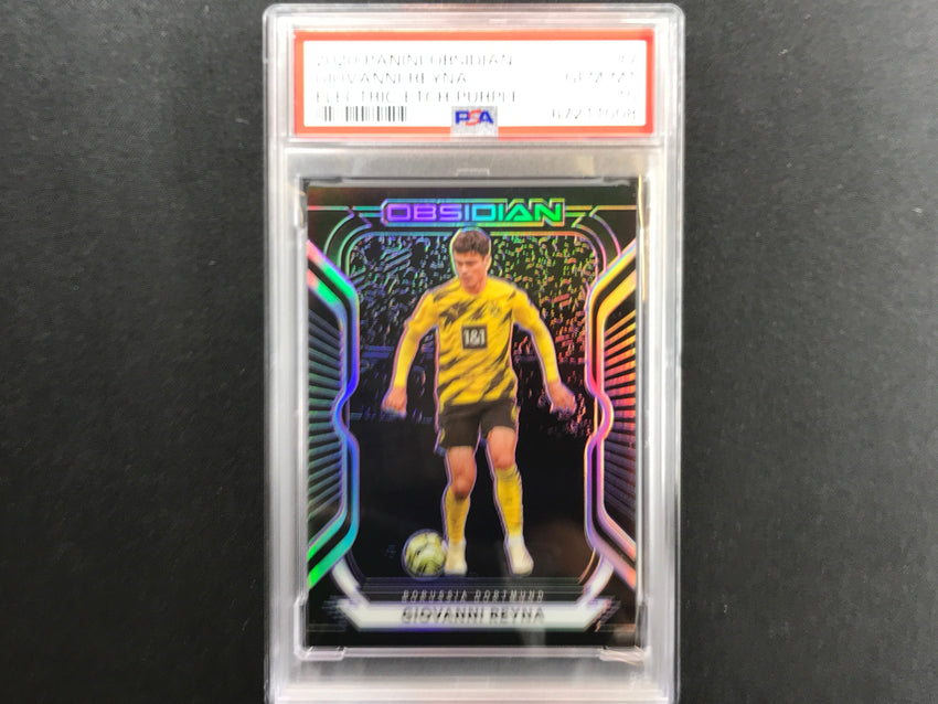2020-21 Obsidian Giovanni Reyna Electric Etch Purple 5/75 PSA 10 008