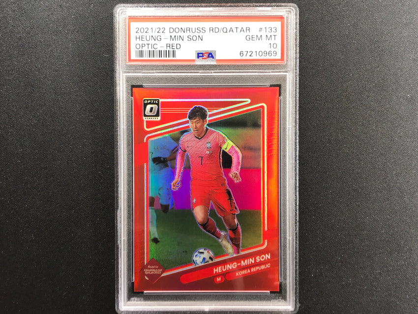 2021-22 Donruss Road To Qatar Heung-min Son Optic Red 87/149 PSA 10 969
