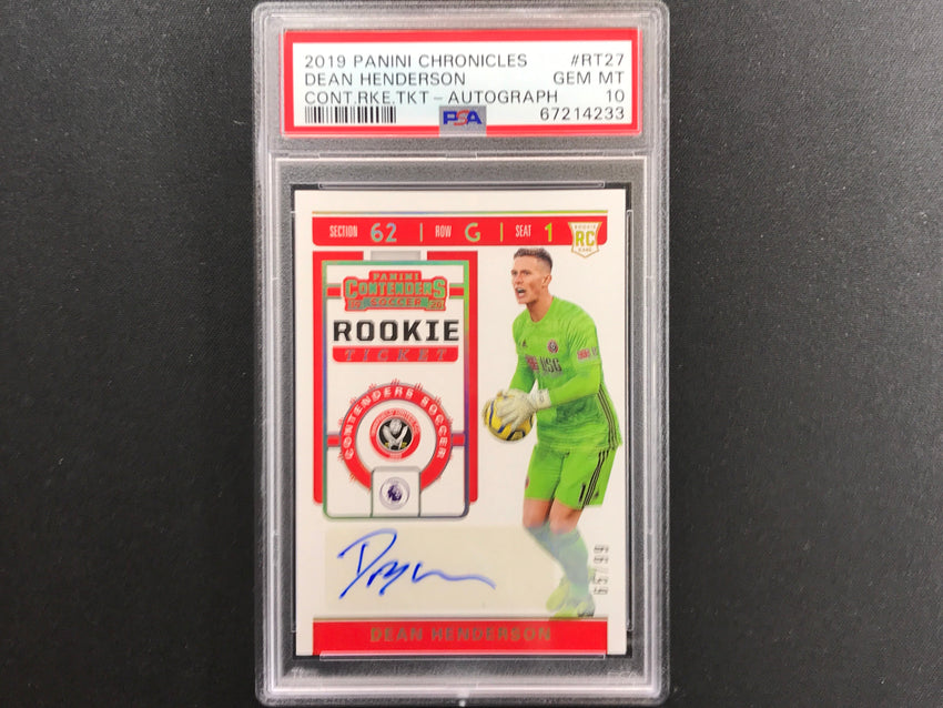 2019-20 Chronicles Epl Dean Henderson Contenders Rookie Ticket Auto 65/99 PSA 10