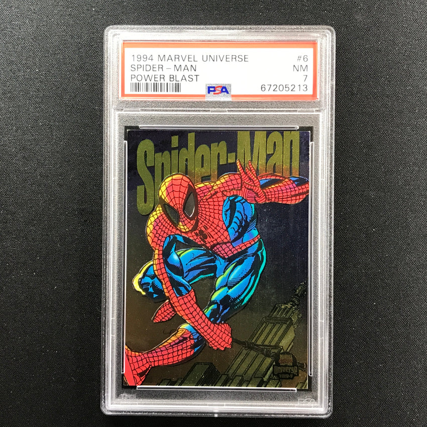 1994 Marvel Universe Spider-man Power Blast No 6 PSA 7 213