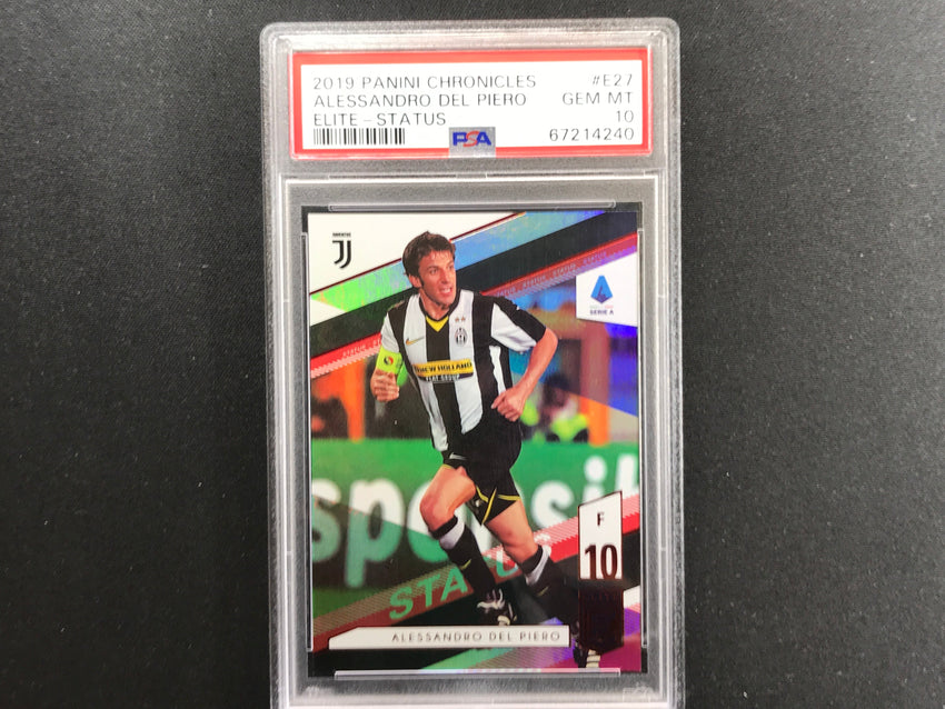 2019-20 Chronicles Serie A Alessandro Del Piero Elite Status Red 2/10 PSA 10