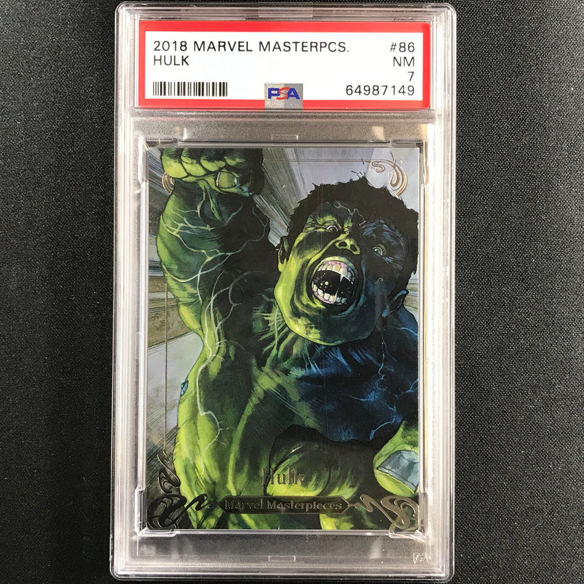 2018 Marvel Masterpieces Hulk Base Tier 4 94/99 PSA 7